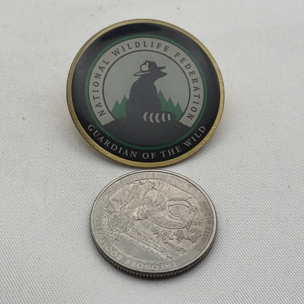 National Wildlife Federation Guardian Of The Wild Raccoon Lapel Hat Pin
